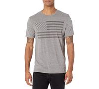 Lucky Brand Men's USA Flag Tee, Grey, Large