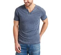 Lucky Brand Men's Venice Burnout Notch Neck Tee Shirt T, American Navy, S