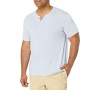 Lucky Brand Men's Venice Burnout Notch Neck Tee Shirt T, Blue Fog, Large