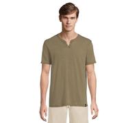 Lucky Brand Men's Venice Burnout Notch Neck Tee Shirt T, Dark Olive, Medium