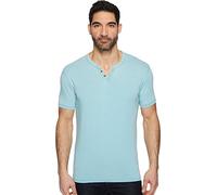 Lucky Brand Men's Venice Burnout Notch Neck Tee Shirt T, Delphinium Blue, S