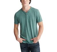 Lucky Brand Men's Venice Burnout Notch Neck Tee Shirt T, June Bug, XXL