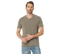 Lucky Brand Men's Venice Burnout V-Neck Tee Shirt T, Dark Olive, S