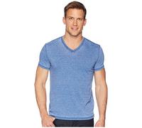 Lucky Brand Men's Venice Burnout V-Neck Tee Shirt T, Monaco Blue, Medium