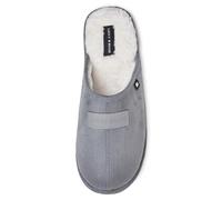Lucky Brand Micro-Suede Scuff Indoor Slippers for Men with Plush Lining, Grey, L