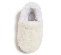 Lucky Brand Toddler Girls Sherpa Slippers Non-Slip A-Line Slippers Little Kids Comfortable Indoor Slippers Sizes 5-11, ivory, 5-6 US Toddler