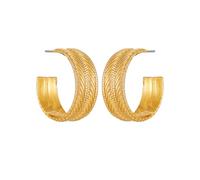 Lucky Brand Trendy Textured Surface Hoop Earrings