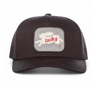 Lucky Brand Trucker Hat | Snapback | Adjustable | Mesh Back | Retro | Baseball Cap | Golf | Fishing | American Heritage, Rabbit Foot - Black, One Size