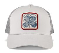 Lucky Brand Unisex's Trucker Mesh-Back Cap with Adjustable Snapback for Men and Women (One Size Fits Most) Baseball, Clover Patch-Light Grey