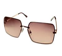 Lucky Brand Women Large Gold Square Front Mount Sunglass D2001, Gold Brown, M