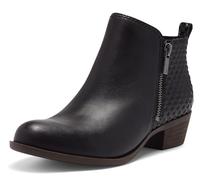 Lucky Brand Women's Basel Ankle Boot, Black/Black, 4.5 UK