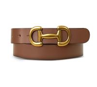 Lucky Brand Women's Leather Bold Fashion Statement Belts, Equestrian - Tan, Medium
