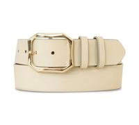 Lucky Brand Women's Leather Bold Fashion Statement Belts, High Shine - Cream, S
