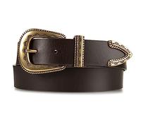 Lucky Brand Women's Leather Set Jean Belt, Textured Buckle-Brown, XL