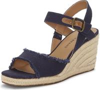 Lucky Brand Women's MINDRA Espadrille Wedge Sandal, Indigo, 8 M US