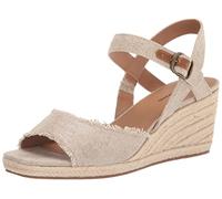 Lucky Brand Women's MINDRA Espadrille Wedge Sandal, Natural/Plat, 5 M US