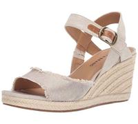 Lucky Brand Women's MINDRA Espadrille Wedge Sandal, Natural/Plat, 6.5 M US