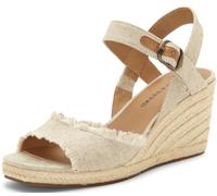 Lucky Brand Women's Mindra Espadrille Wedge Sandal, Natural/Plat, 7 UK