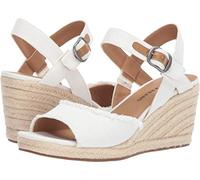 Lucky Brand Women's MINDRA Espadrille Wedge Sandal, White, 6.5 M US