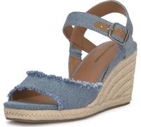 Lucky Brand Women's Mindra Wedge Espadrilles, Medium denim., 41 EU