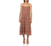 Lucky Brand Women's Sleeveless Pintuck Tiered Maxi Dress, Brown, L, Sleeveless Pintuck Tiered Maxi Dress