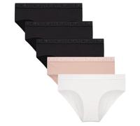 Lucky Brand Women's Underwear - 5 Pack Microfiber Hipster Briefs (S-XL), Natural/Black/Gardenia/Black/Black, M