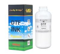 Lucky Bridge White DTF Ink 1x1000ml Premium Pigment Ink for PET Film Heat Transfer Printing Refill ink for all Epson DTF Printer with printhead DX5 DX7 5113 XP600 I3200 etc.- (1000ml) - FR