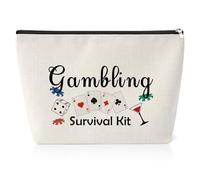 Lucky Casino Gift for Gambler Cosmetic Bag Casino Gamble Zipper Pouch Christmas Birthday Retirement Presents for Gambler Friends Her Grandma Colleague Casino Lovers Travel Makeup Pouch