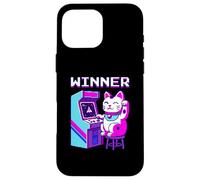 Lucky Cat Arcade Winner Retro Gaming Art Case for iPhone 16 Pro Max