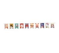 Lucky Cat Banner 26ft Japanese Pennant Banner with 20 Different Pattern Flag Decorative Hanging Bunting for Izakaya, Home, Party