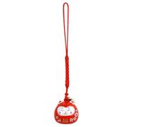 Lucky Cat Bell Pendant - Animal Bell Trinket Accessory, Cat Figurine, Prosperity Charm For Good Luck, Wealth Bringing Symbol, Lightweight Hanging Decoration | Cell Phone Purse Keyring Charm G