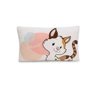 Lucky Cat Cushion, 43 x 25 cm, Brown, Fluffy NICI cuddly toy Cushion for Boys, Girls and NICI cuddly toy Lovers, Ideal for Home, Nursery or on the Go - 62164