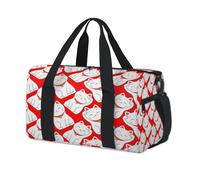 Lucky Cat Cute Sports Duffel Bag Japan Cat Weekend Overnight Bag Tote Holdall Casual Travel Gym Duffel Bags for Kids Girls Boys Women Men