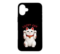 Lucky Cat Maneki-Neko Japanese Beckoning Cats Both Good Luck Case for iPhone 16 Plus