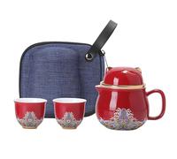 Lucky Cat Teapot, Ceramic Tea Set, Porcelain Tea Cups, Shockproof Teapot Set, Tea Set with Strainer, Tea Cups for Picnic, Lucky Cat Tea Set, Porcelain Teapot Set, Ceramic Tea Cups for Picnic