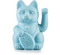 Lucky Cat - Waving Cat, Plastic, blue, ca. 15 x 10,5 cm