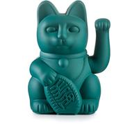 Lucky Cat - Waving Cat, Plastic, Green, ca. 15 x 10,5 cm