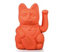 Lucky Cat - Waving Cat, Plastic, neon pink, ca. 15 x 10,5 cm