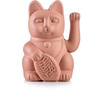 Lucky Cat - Waving Cat, Plastic, Pink, ca. 15 x 10,5 cm