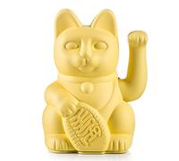 Lucky Cat - Waving Cat, Plastic, yellow, ca. 15 x 10,5 cm