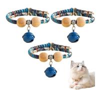 Lucky Cedar-Bead Pet Collar, Pets Cat Collars Personalized Dog Suit Collar with Fortune Pendant, Comfortable Adjustable,Suitable for All Types of Pets (D)