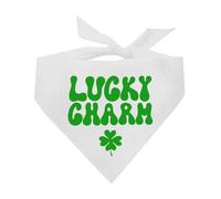 Lucky Charm St. Patrick's Day Dog Bandana (White, OS 1206)