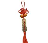 : Lucky Charm with Emperor Coins, Chinese Knot Amulet, Lucky Decorative Pumpkin | Promotes Financial Happiness, Success and Energy