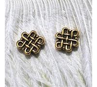 Lucky Charms for Jewelry Making Chinese Knot Auspicious Cloud Charms Meditation Ornament for Bracelet Necklace Making and Crafting Attract Wealth 100PCS Cinnabar