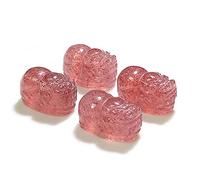 Lucky Charms for Jewelry Making Strawberry Crystal Pixiu Charms for Jewelry Crafting and Making Meditation Ornament for DIY Necklace Bracelet Attract Wealth 1PCS Cinnabar