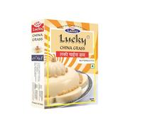 Lucky China Grass (Butterscotch Flavour) | Quick & Easy |Rich & Creamy | Delicious Vegetarian Dessert |sweet pudding| Perfect for Parties & Family Desserts|100g.x3 [Pack of 3] | 300g