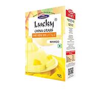 Lucky China Grass (Mango Flavour) | Quick & Easy |Rich & Creamy | Delicious Vegetarian Dessert |sweet pudding| Perfect for Parties & Family Desserts|100g.x3 [Pack of 3] | 300g