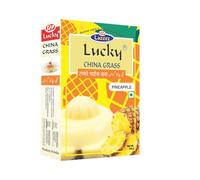 Lucky China Grass (Pineapple Flavour) | Easy-to-Make| Vegetarian | Refreshing Pineapple Pudding Powder | Ideal for Kids & Festive Desserts | sweet pudding| 100g.x3 [Pack of 3] | 300g