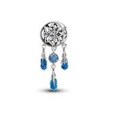 Lucky Clover Cross Honey Bee ADHD Autism Crucifix Charm Bead Pendant 925 Sterling Silver Compatible With Pandora Charm Moments Bracelet (Flower Dreamcatcher)