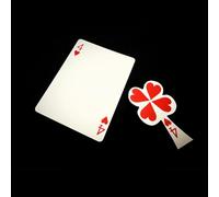 Lucky Clover Hearts Magic Tricks Visual Hearts on the Card Turns to Paper Clover Card Change Magic Close-up Stage Illusions Gimmicks Mentalism Props(red back)